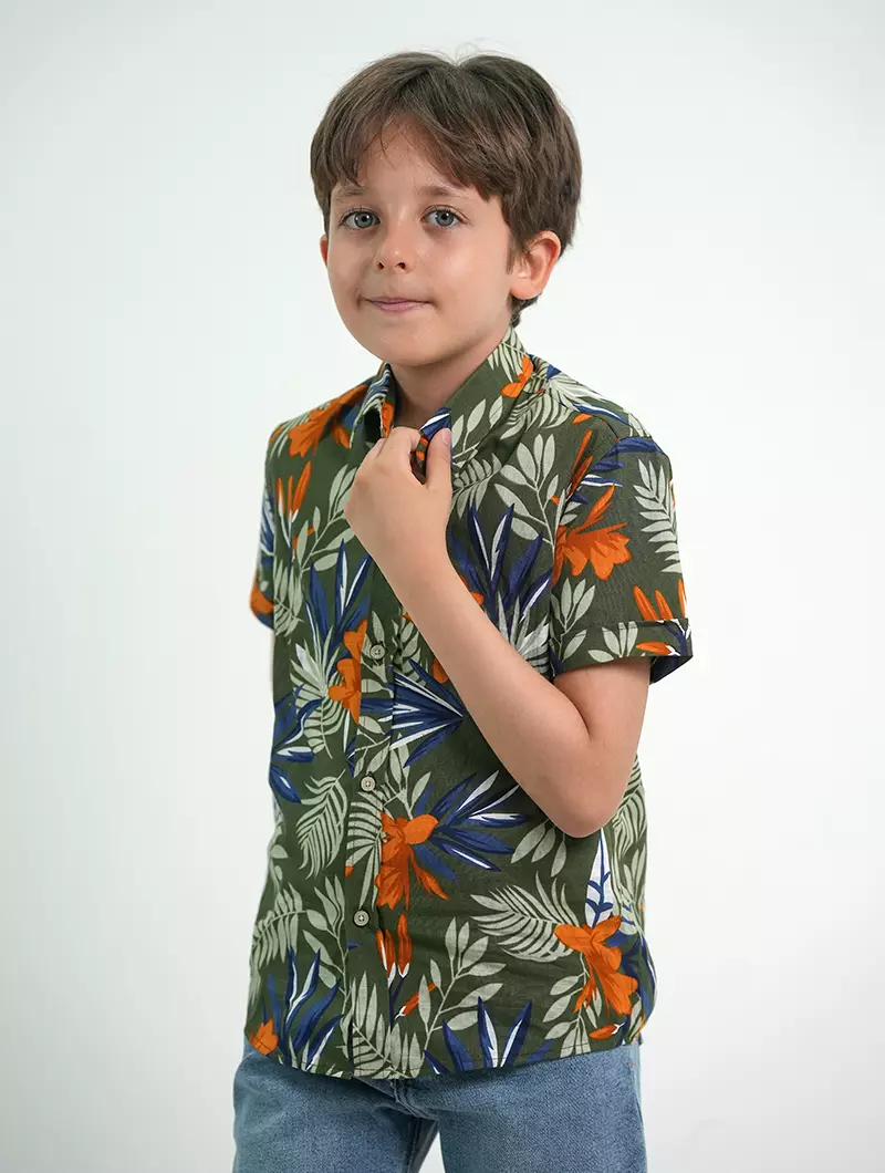 Chemise  motifs exotiques